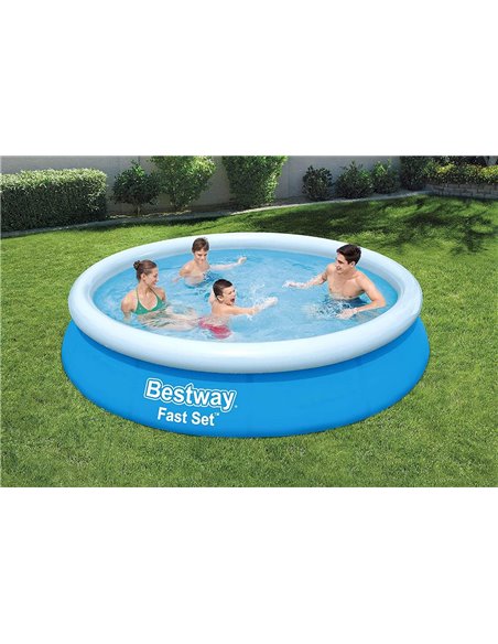 Piscină gonflabilă Bestway Fast Set, 6050L, Albastru/Alb, 57273