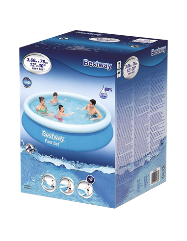 Piscină gonflabilă Bestway Fast Set, 6050L, Albastru/Alb, 57273