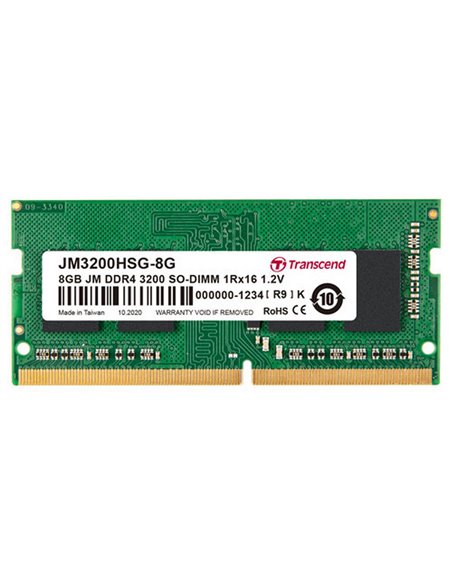 Memorie RAM Transcend JM3200HSG-8G, DDR4 SDRAM, 3200 MHz, 8GB Memorie RAM Transcend JM3200HSG-8G, DDR4 SDRAM, 3200 MHz, 8GB