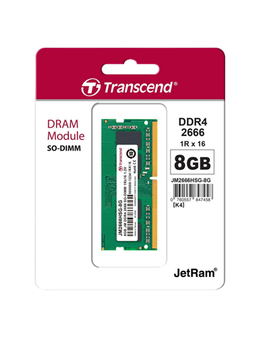 Оперативная память Transcend JM3200HSG-8G, DDR4 SDRAM, 3200 МГц, 8Гб