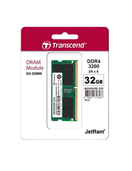 Memorie RAM Transcend JM3200HSE-32G, DDR4 SDRAM, 3200 MHz, 32GB Memorie RAM Transcend JM3200HSE-32G, DDR4 SDRAM, 3200 MHz, 32GB