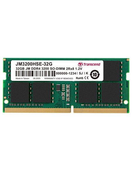 Memorie RAM Transcend JM3200HSE-32G, DDR4 SDRAM, 3200 MHz, 32GB Memorie RAM Transcend JM3200HSE-32G, DDR4 SDRAM, 3200 MHz, 32GB