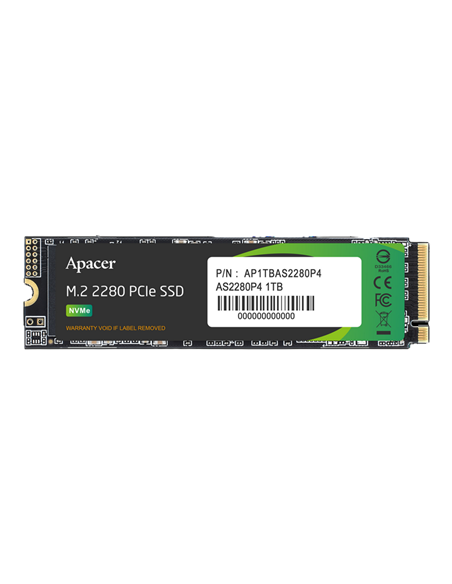 Накопитель SSD Apacer AS2280P4, 1000Гб, AP1TBAS2280P4-1