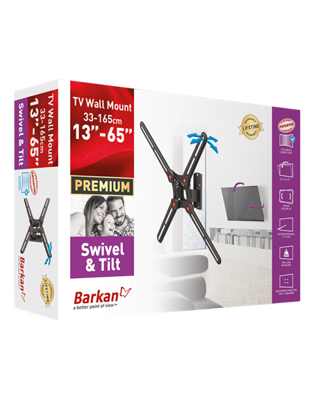 Настенное крепление для телевизора BARKAN BM320, Чёрный