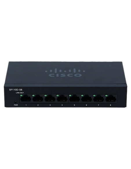 Сетевой коммутатор Cisco SF110D-08, 8x 10/100 Мбит/с