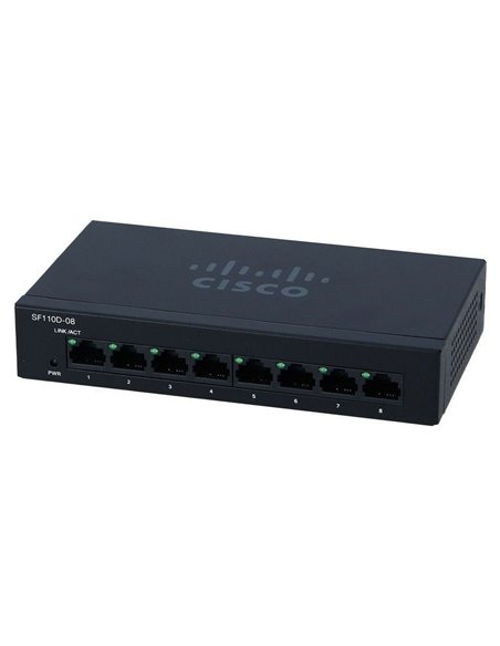 Сетевой коммутатор Cisco SF110D-08, 8x 10/100 Мбит/с