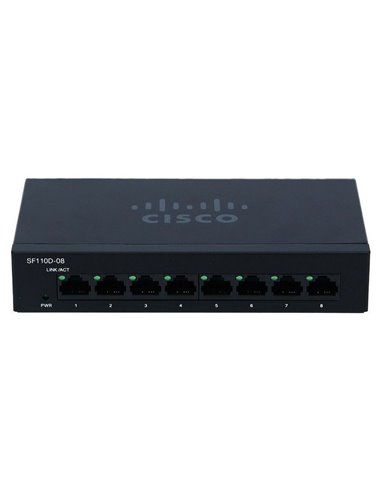 Сетевой коммутатор Cisco SF110D-08, 8x 10/100 Мбит/с