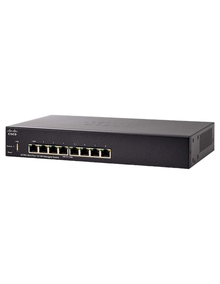 Сетевой коммутатор Cisco SF350-08, 8x 10/100 Мбит/с