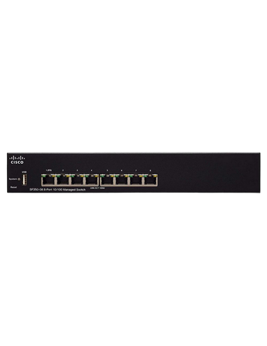 Switch de rețea Cisco SF350-08, 8x 10/100 Mbps