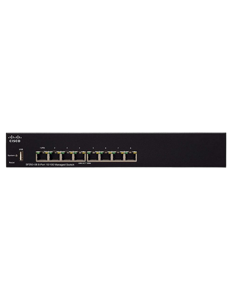 Switch de rețea Cisco SF350-08, 8x 10/100 Mbps Switch de rețea Cisco SF350-08, 8x 10/100 Mbps