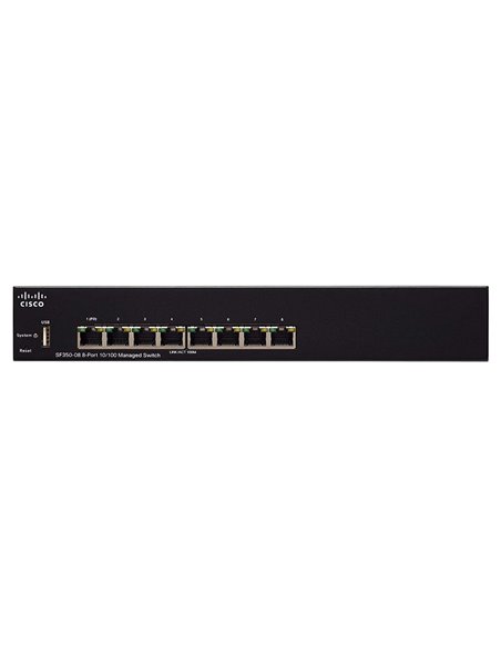 Сетевой коммутатор Cisco SF350-08, 8x 10/100 Мбит/с