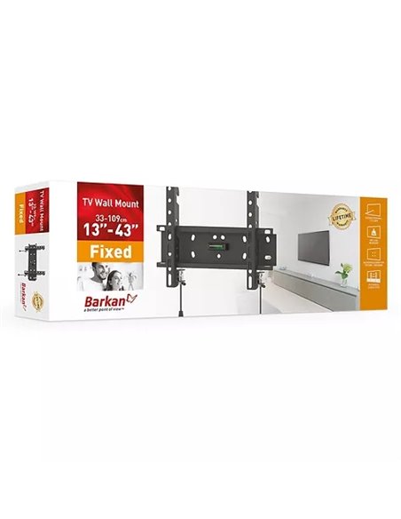 Suport fixat pe perete BARKAN E20, Negru