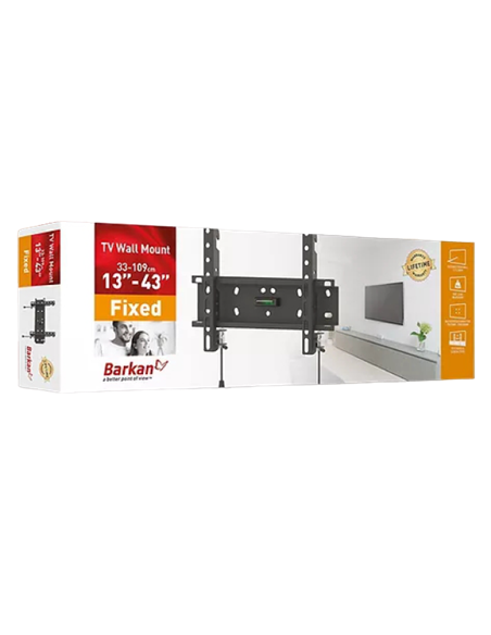 Suport fixat pe perete BARKAN E20, Negru