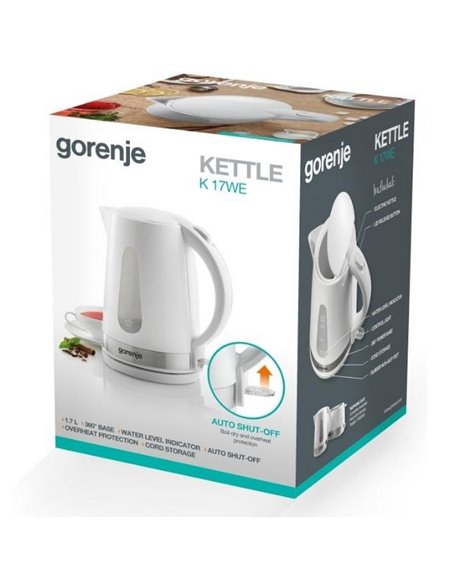 Fierbător electric Gorenje K17WE, Alb