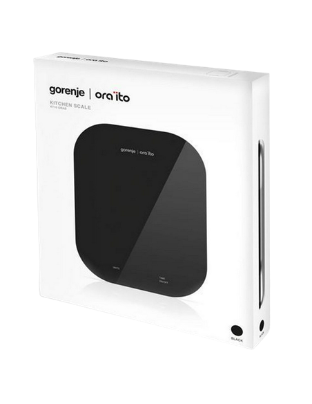 Электронные кухонные весы Gorenje Ora ito KT10 ORAB, Чёрный