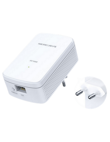 Адаптер Powerline MERCUSYS MP500 KIT, AV1000, 1000 Мбит/с, Белый