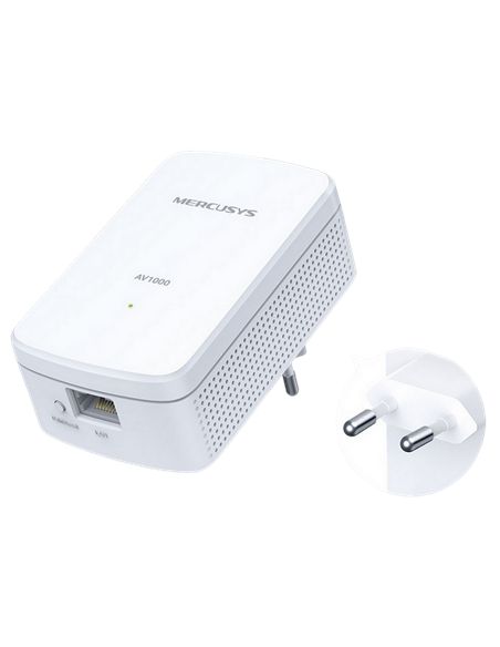 Powerline Adapter MERCUSYS MP500 KIT, AV1000, 1000 Mbps, Alb