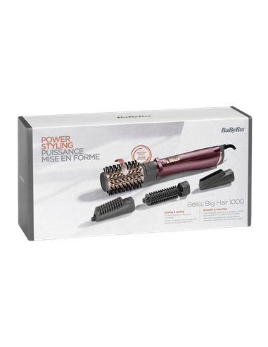 Фен-щётка BaByliss Beliss Big Hair AS960E, 1000 Вт, Розовый