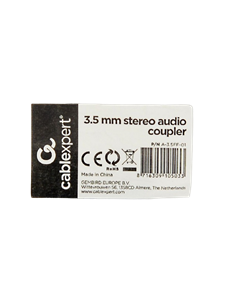 Аудио адаптер Cablexpert A-3.5FF-01, 3.5mm 3-pin (F) - 3.5mm 3-pin (F), Чёрный 2