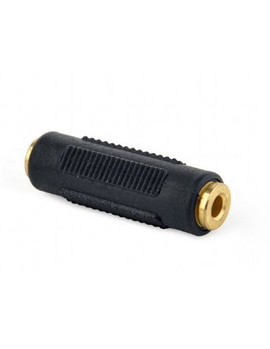 Audio Adaptor Cablexpert A-3.5FF-01, 3.5mm 3-pin (F) - 3.5mm 3-pin (F), Negru