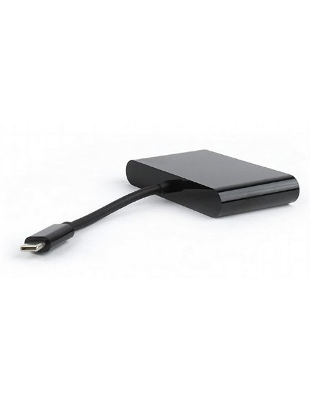 Видеоадаптер Cablexpert A-CM-VGA3in1-01, Type-C - , 0,15м, Чёрный