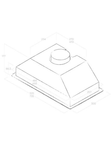 Встраиваемая Вытяжка Elica ERA S IX/A/52, Серебристый