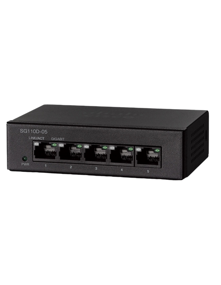 Сетевой коммутатор Cisco SG110D-05, 5x 10/100/1000 Мбит/с