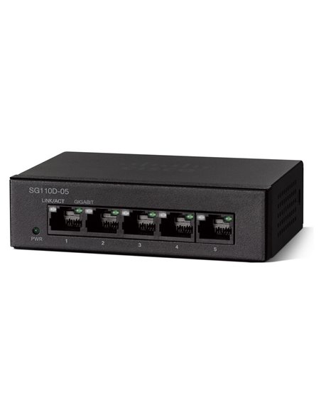 Switch de rețea Cisco SG110D-05, 5x 10/100/1000 Mbps