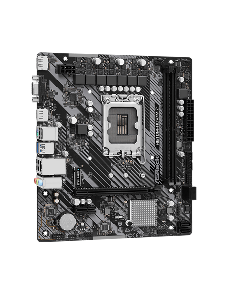 Материнская плата ASRock H610M-HDV/M.2 R2.0, LGA1700, Intel H610, Micro-ATX