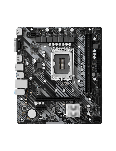 Материнская плата ASRock H610M-HDV/M.2 R2.0, LGA1700, Intel H610, Micro-ATX