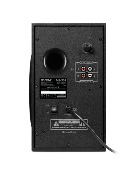 Компьютерные колонки 2.1 SVEN MS-301, Чёрный