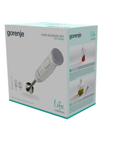 Погружной блендер Gorenje Life collection HBC564QW, Белый