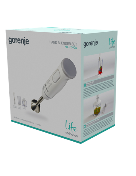 Погружной блендер Gorenje Life collection HBC564QW, Белый