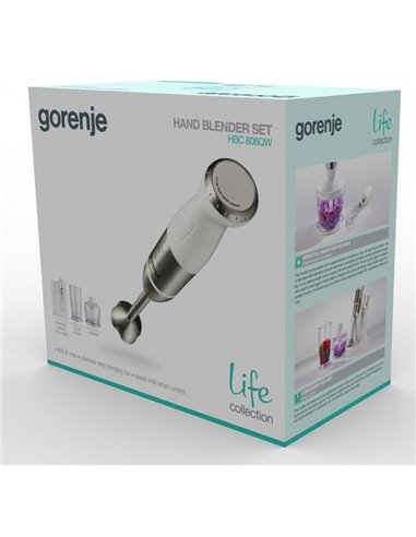 Погружной блендер Gorenje Life collection HBC806QW, Белый