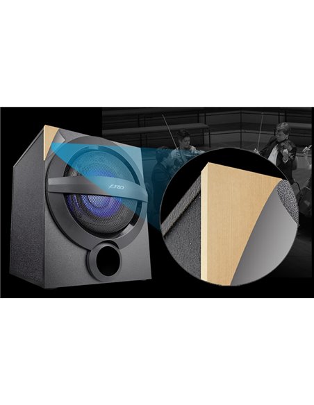 Компьютерные колонки 2.1 F&D A140X, Чёрный
