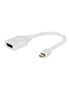 Видеоадаптер Cablexpert A-mDPM-DPF-001-W, MiniDP (M) - DisplayPort (F), 0,15м, Белый 2