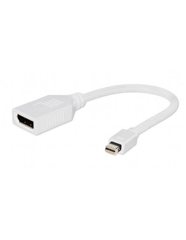 Видеоадаптер Cablexpert A-mDPM-DPF-001-W, MiniDP (M) - DisplayPort (F), 0,15м, Белый