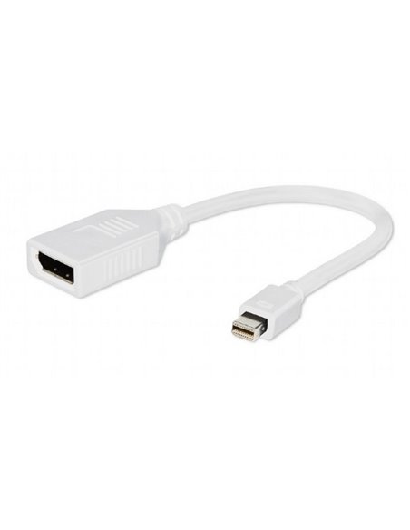 Видеоадаптер Cablexpert A-mDPM-DPF-001-W, MiniDP (M) - DisplayPort (F), 0,15м, Белый