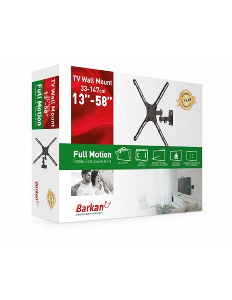 Suport TV de perete BARKAN E3423, Negru