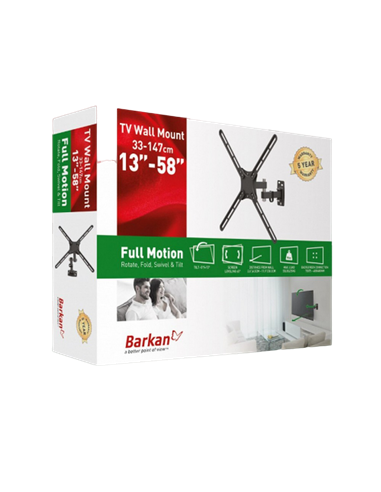 Suport TV de perete BARKAN E3423, Negru