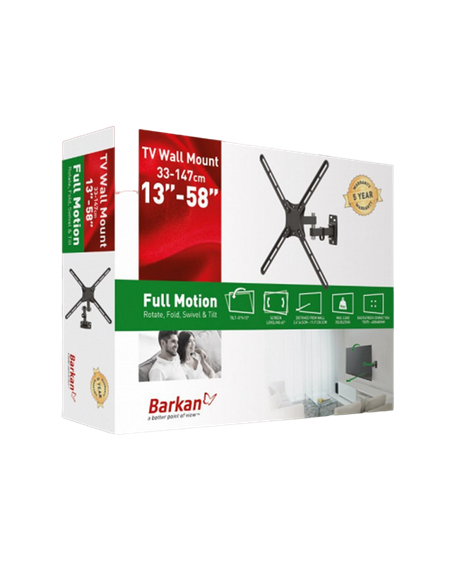 Suport TV de perete BARKAN E3423, Negru