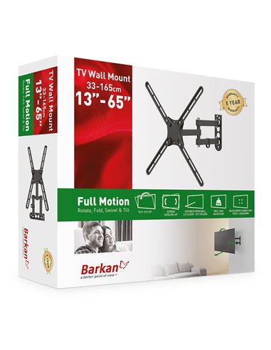 Suport TV de perete BARKAN E3433, Negru