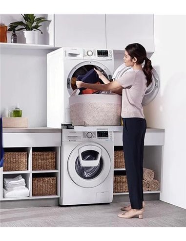 Kit cu raft extensibil pentru instalarea uscătoarelor și mașinilor de spălat Samsung SKK-UDW, Alb