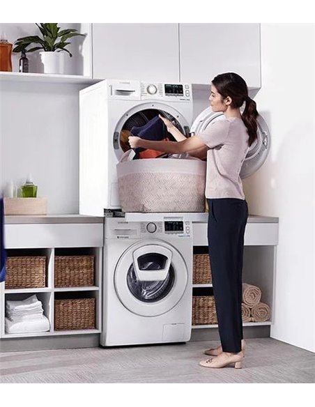 Kit cu raft extensibil pentru instalarea uscătoarelor și mașinilor de spălat Samsung SKK-UDW, Alb