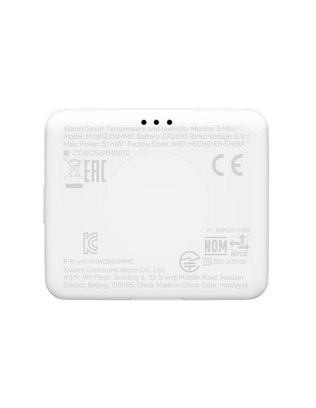 Датчик температуры и влажности Xiaomi Monitor 3 Mini, Белый
