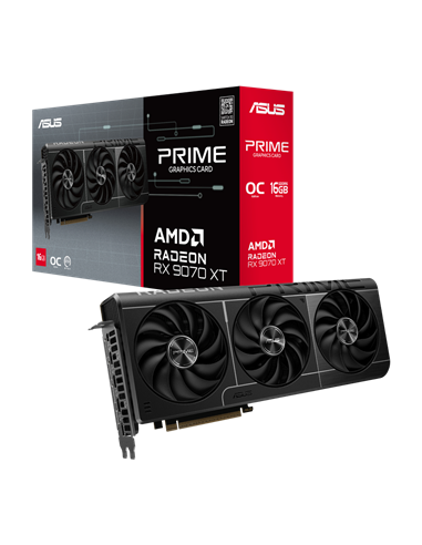 Placă Video ASUS PRIME-RX9070XT-O16G, 16GB GDDR6 256bit