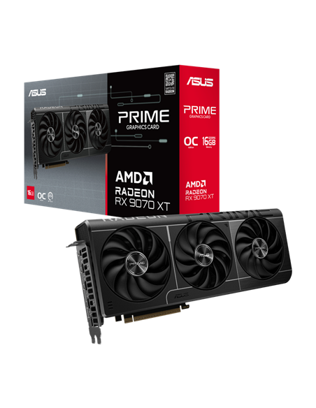Видеокарта ASUS PRIME-RX9070XT-O16G, 16 ГБ GDDR6 256бит