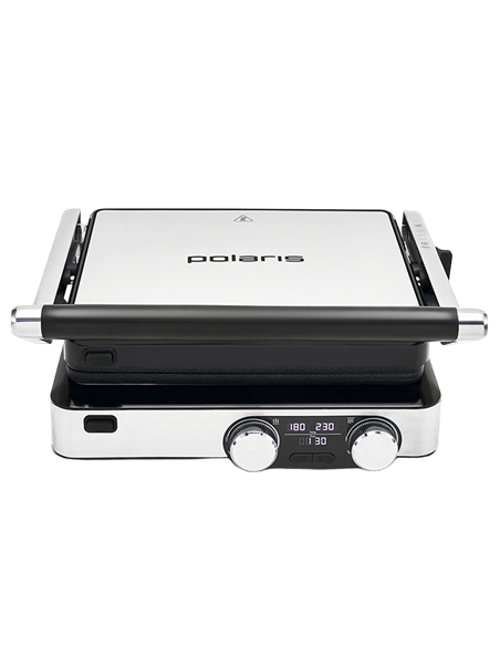 Электрический Гриль Polaris PGP2302D, 2000Вт, Серебристый Электрический Гриль Polaris PGP2302D, 2000Вт, Серебристый