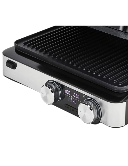 Электрический Гриль Polaris PGP2302D, 2000Вт, Серебристый Электрический Гриль Polaris PGP2302D, 2000Вт, Серебристый