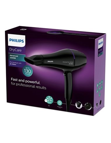 Uscător de păr Philips BHD274/00, 2200 W, Negru